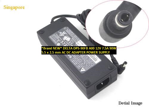 *Brand NEW* 12V 7.5A DELTA DPS-90FB A00 90W 5.5 x 2.5 mm AC DC ADAPTER POWER SUPPLY - Click Image to Close